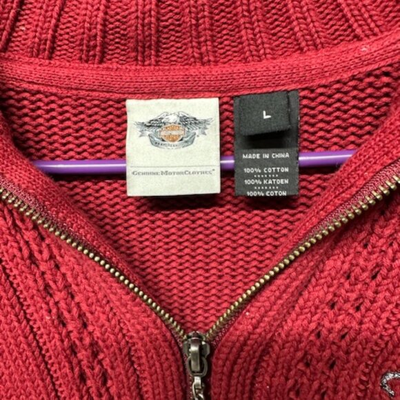 Harley Davidson Knit Sweater Woman's Size L - Picture 3 of 7